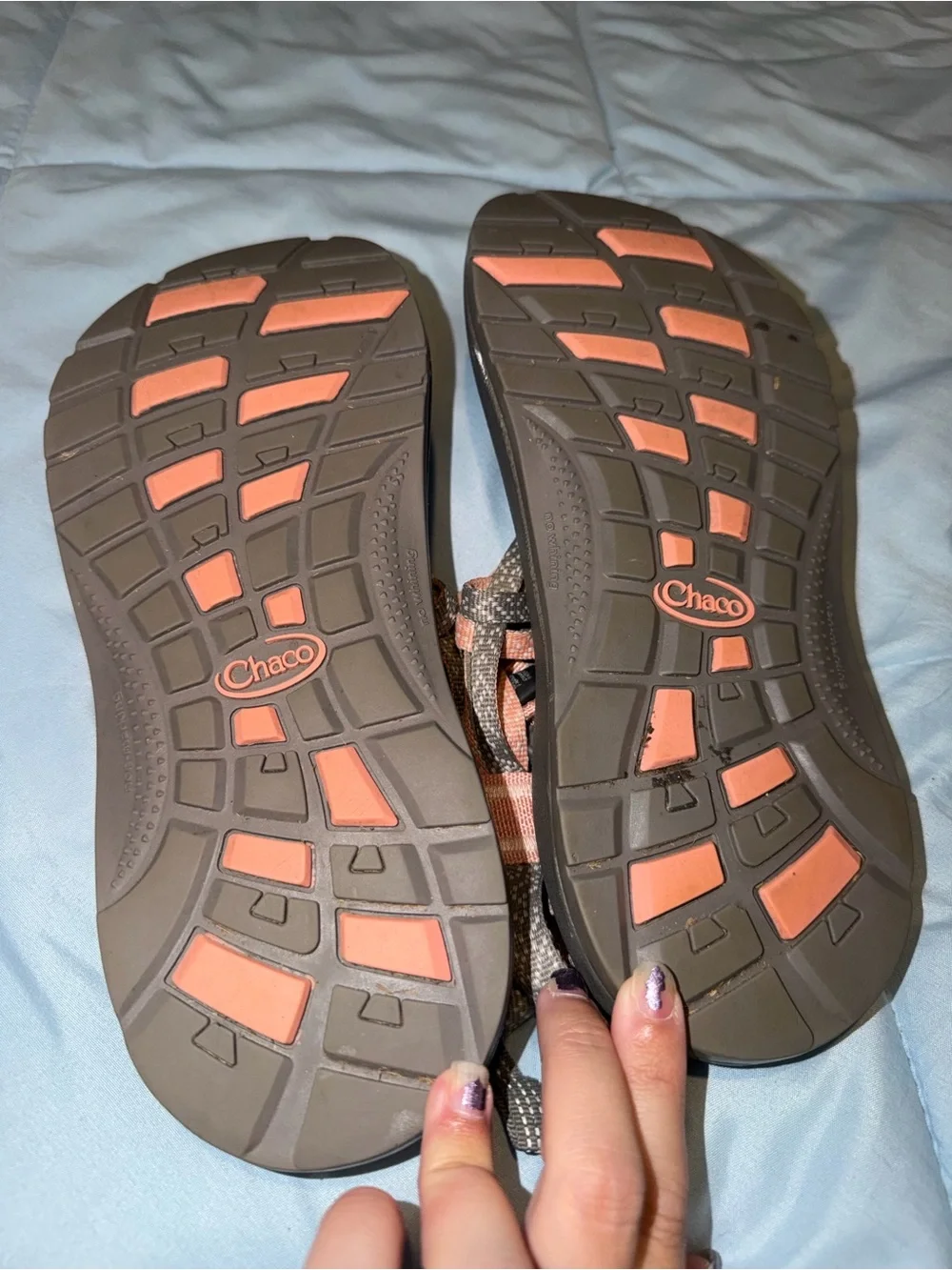 Chaco Sandals in Gray and pink - Adjustable Straps
